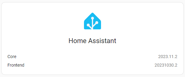 Home Assistant Update klaar 2023.11.2